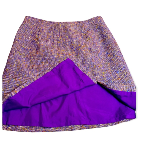 Irish tweed short skirt with side slit made to order, size 4. - Picture 3 of 3